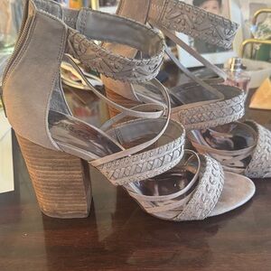 Carlos by Carlos Santana Taupe Strappy Heels